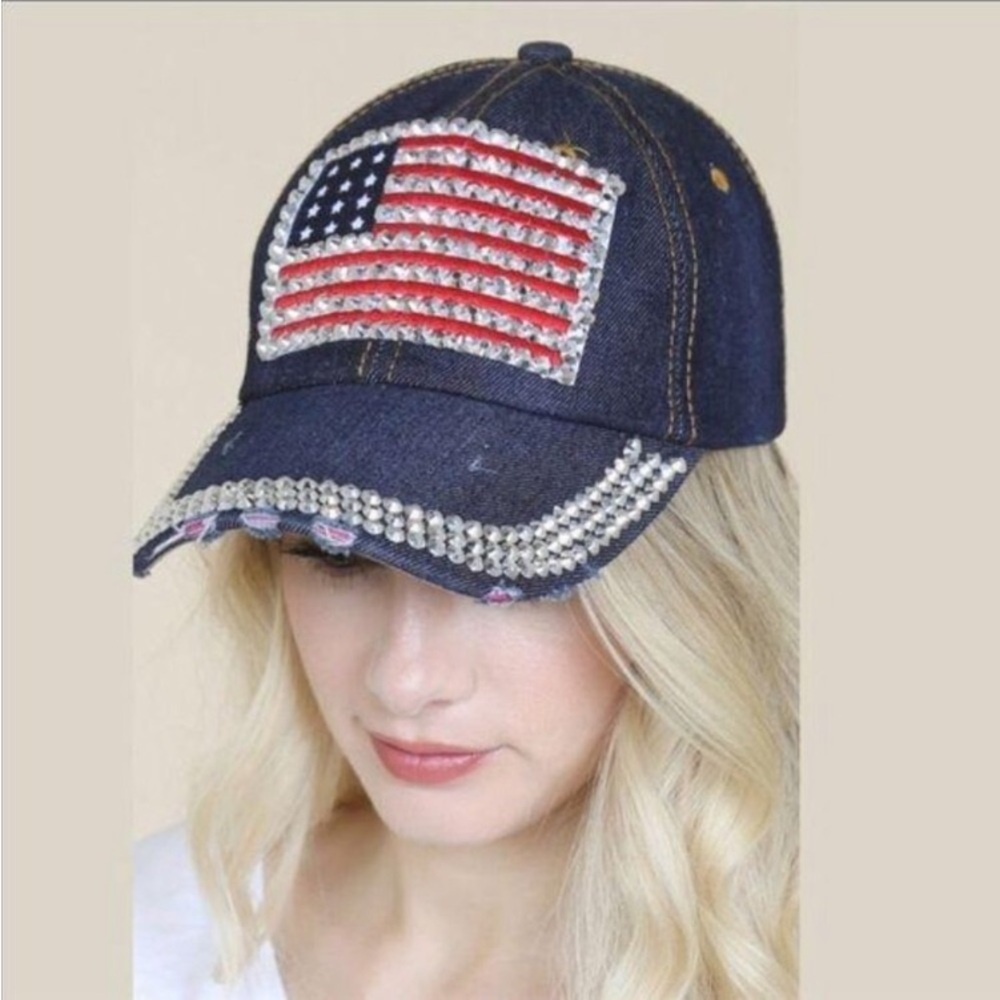 American Flag Cap high quality snapback cap dark demin baseball cap